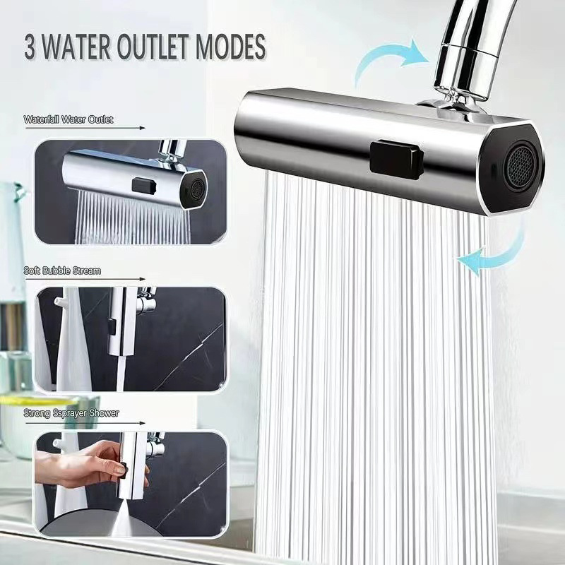Home Kitchen Bathroom Marketing - Nieuwe 3-modi keukenkraan universele rotatie multifunctionele