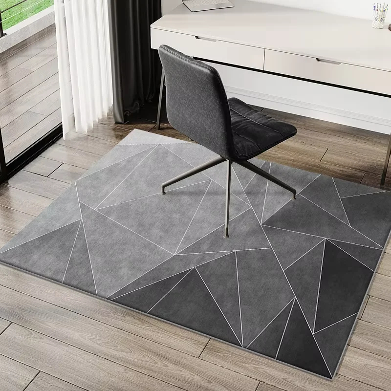 Home Bathroom Floor Mats - VIKAMA Moderne geometrische stoelvloermat Kantoorcomputer Draaistoelmat