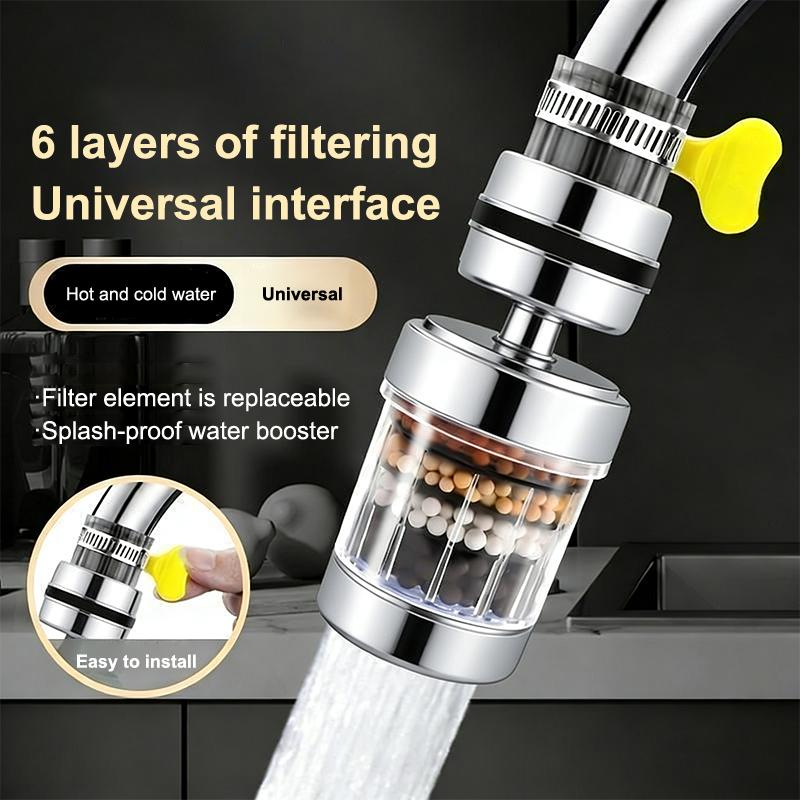 Home Kitchen Bathroom Marketing - SU 360 ° Draaibare 6-laags kraanfilter