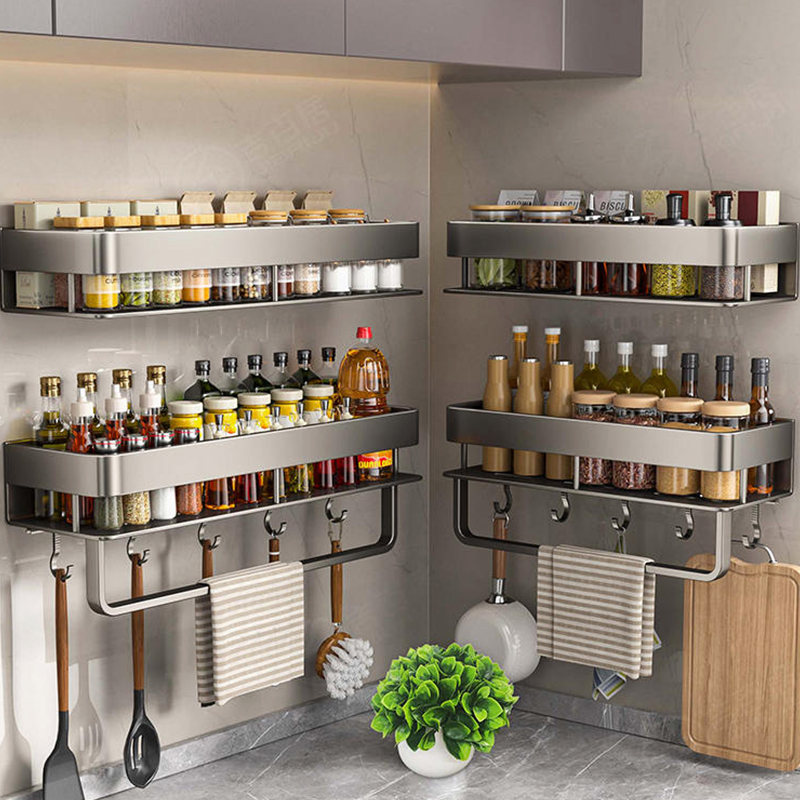 Home Kitchen Bathroom Marketing - Aluminium keukenrek Keukenplank Toiletopbergruimte Geen boor