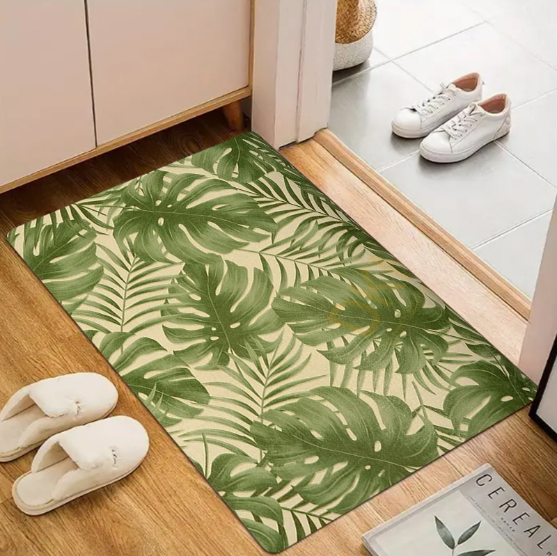 Zara Home Bathroom Rug - Scandinavische stijl plantenbloem bedrukt tapijt retro