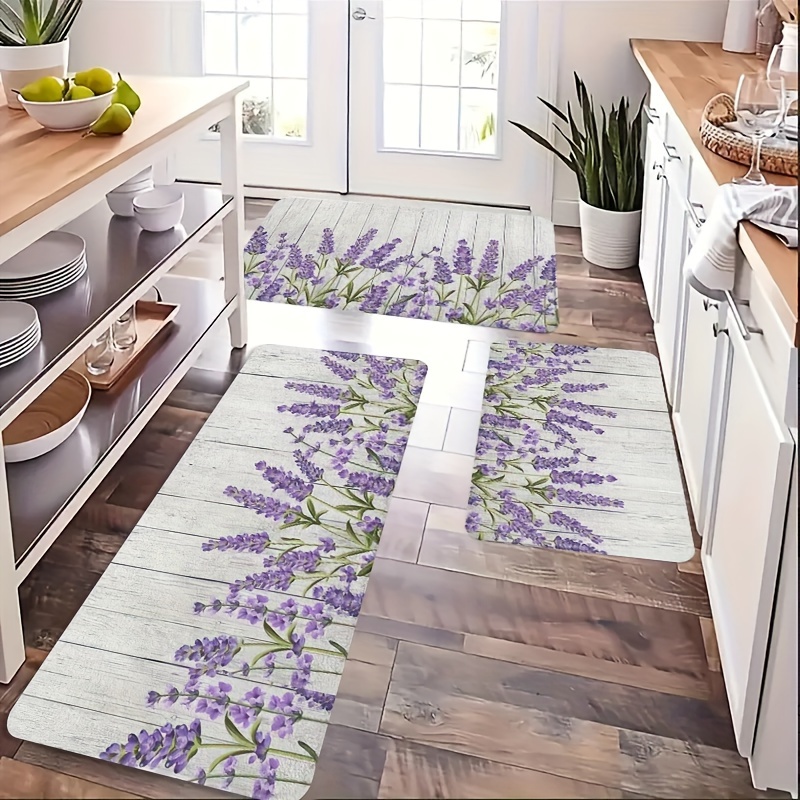 Zara Home Bathroom Rug - VIKAMA bloemen en planten keukenmat, lavendel