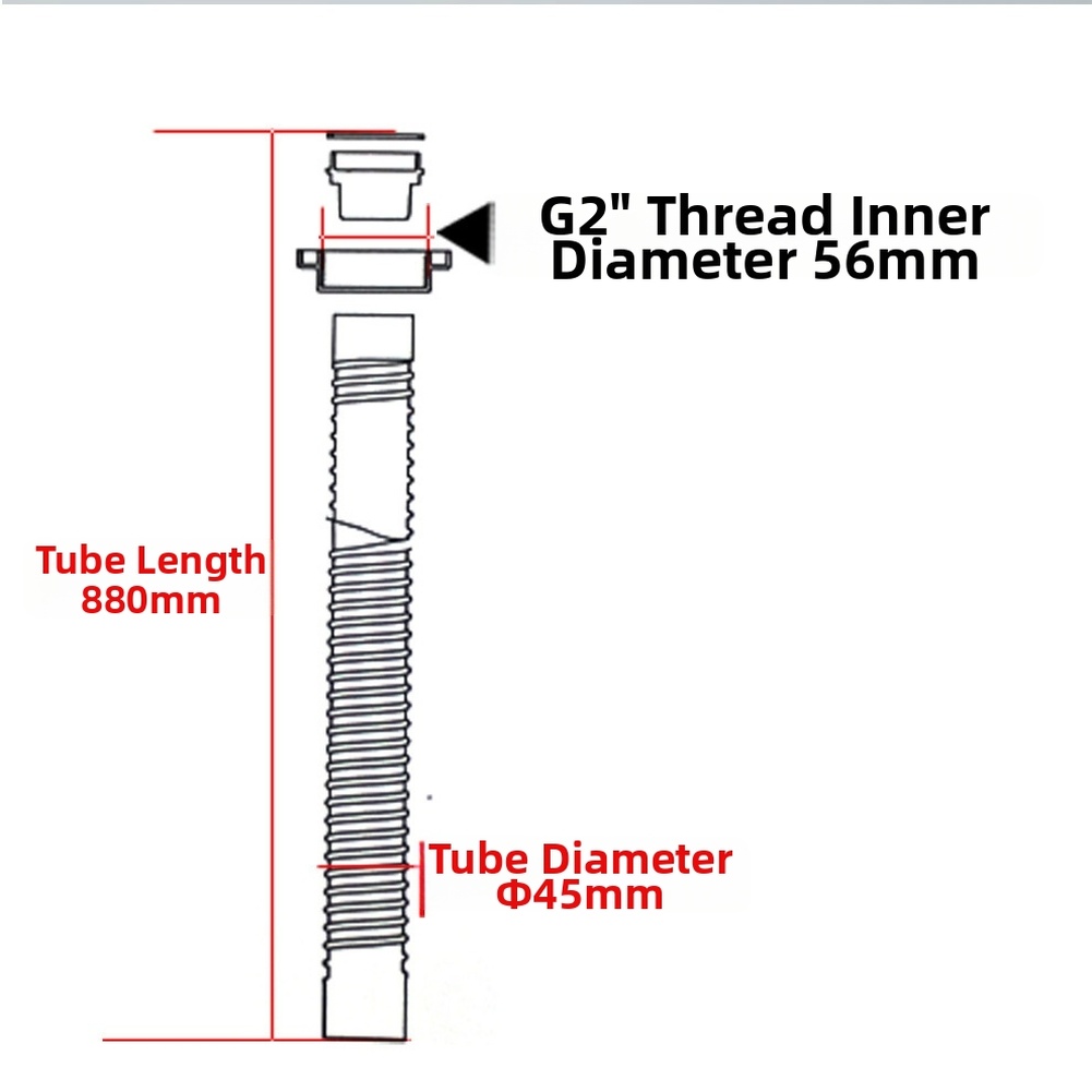 Home Bathroom Plumbing - Gootsteenafvoerpijp 45 mm diameter met standaard