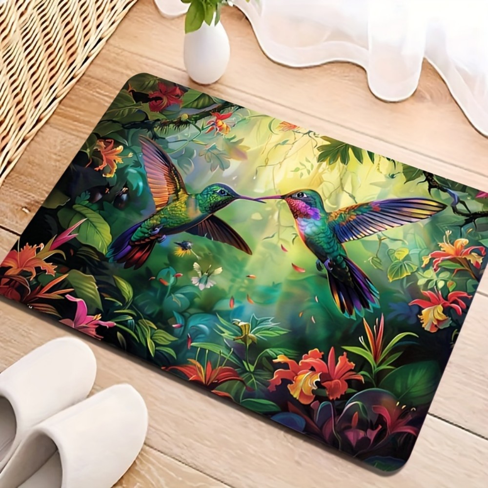 Home Bathroom Floor Mats - VIKAMA Spring Hummingbird tropisch design vloermat,