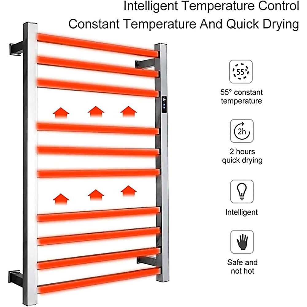 Elektrische handdoekverwarmer, - Towel Bar Stainless recensie en prijs