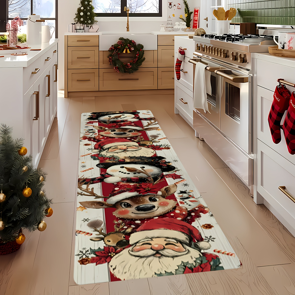 Extra lange rode en gouden ker - Home Bathroom Floor Mats recensie en prijs