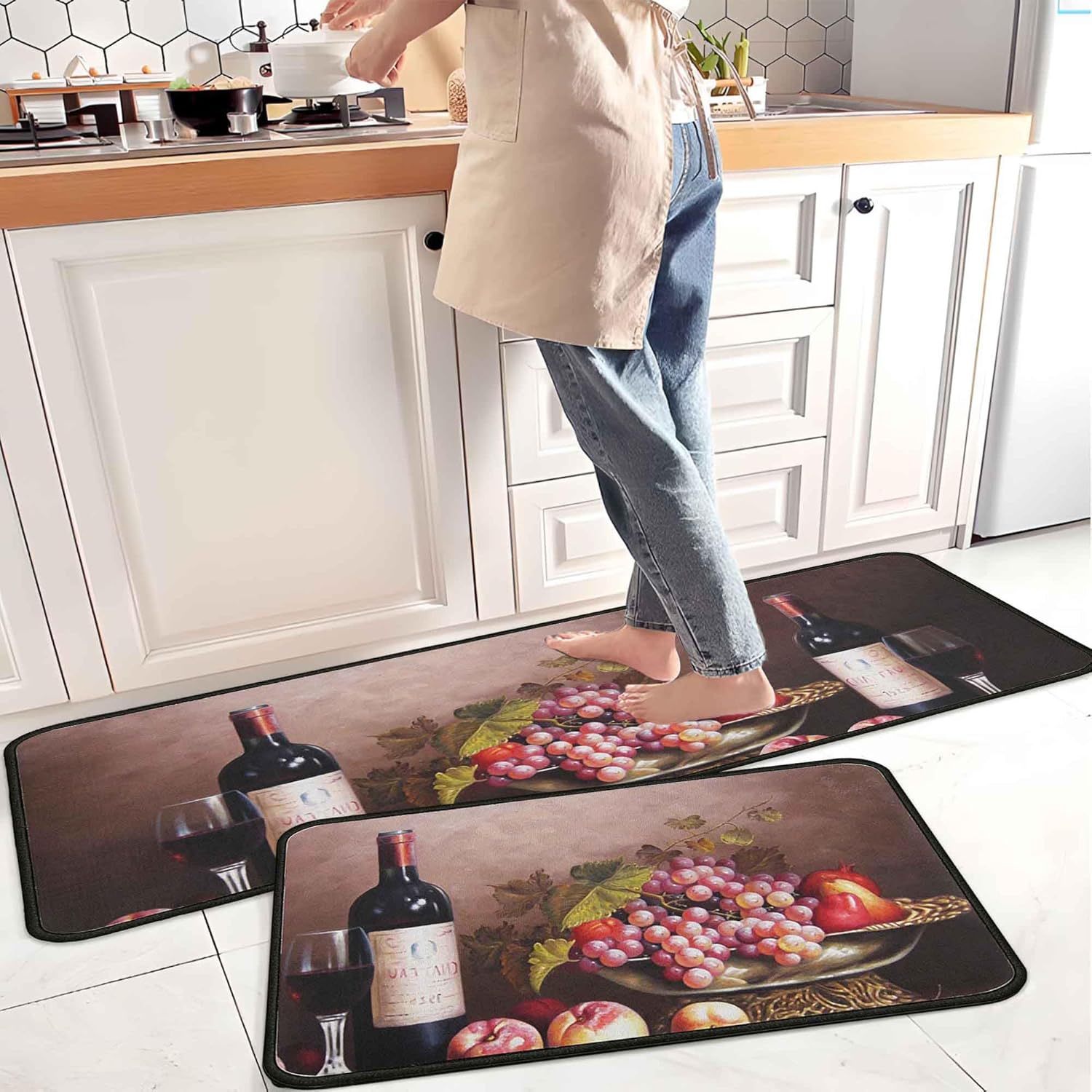 VIKAMA 2PC koffie keukentapijt - Home Bathroom Floor Mats recensie en prijs