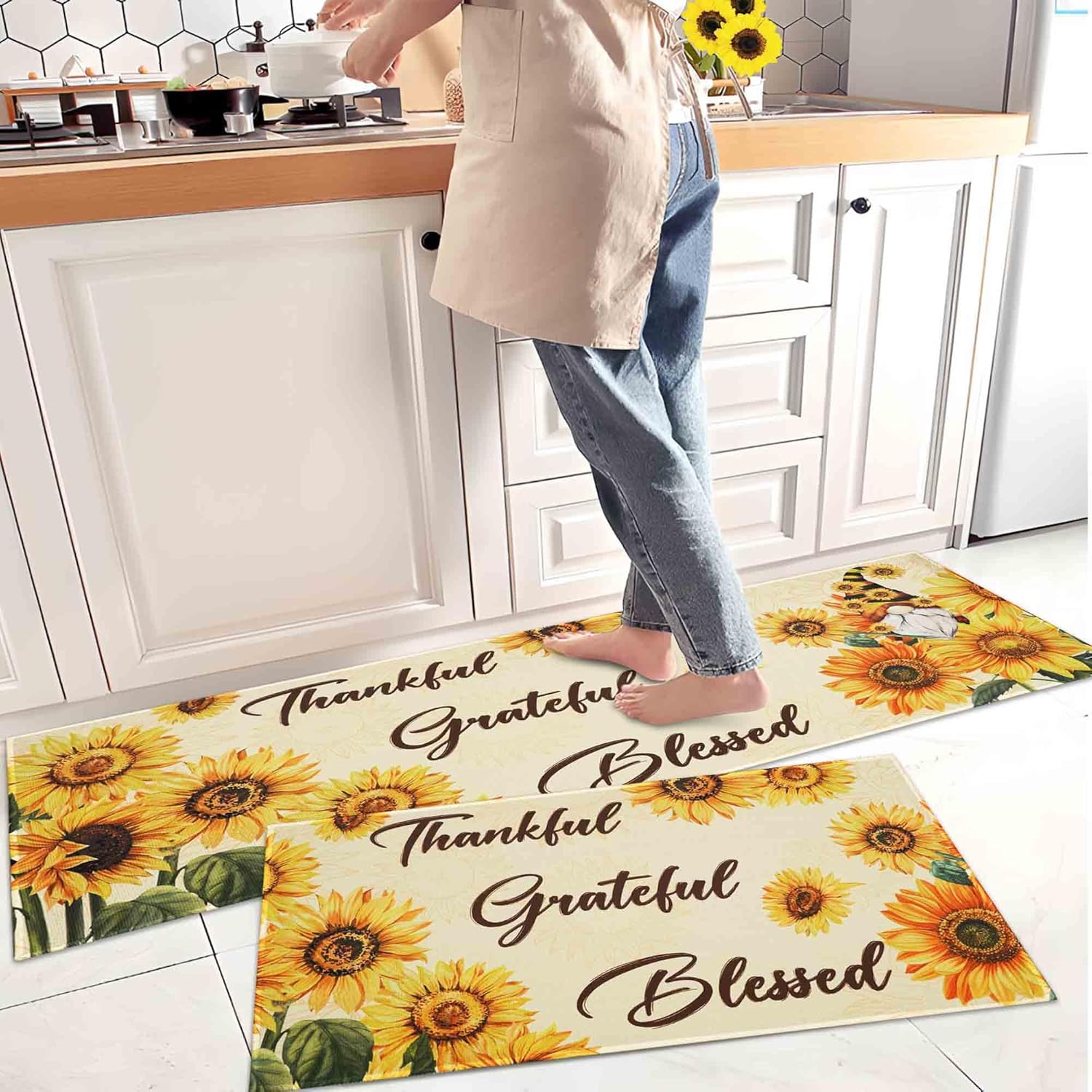 VIKAMA 2PC koffie keukentapijt - Home Bathroom Floor Mats recensie en prijs