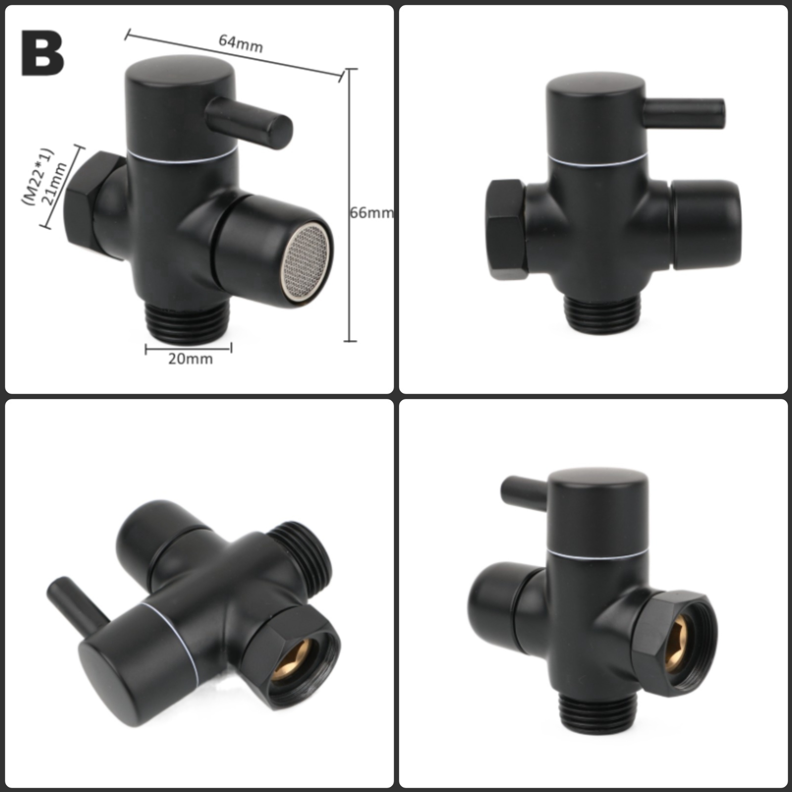 Zwart Messing Douchearm Adapte - Home Kitchen Bathroom Marketing recensie en prijs