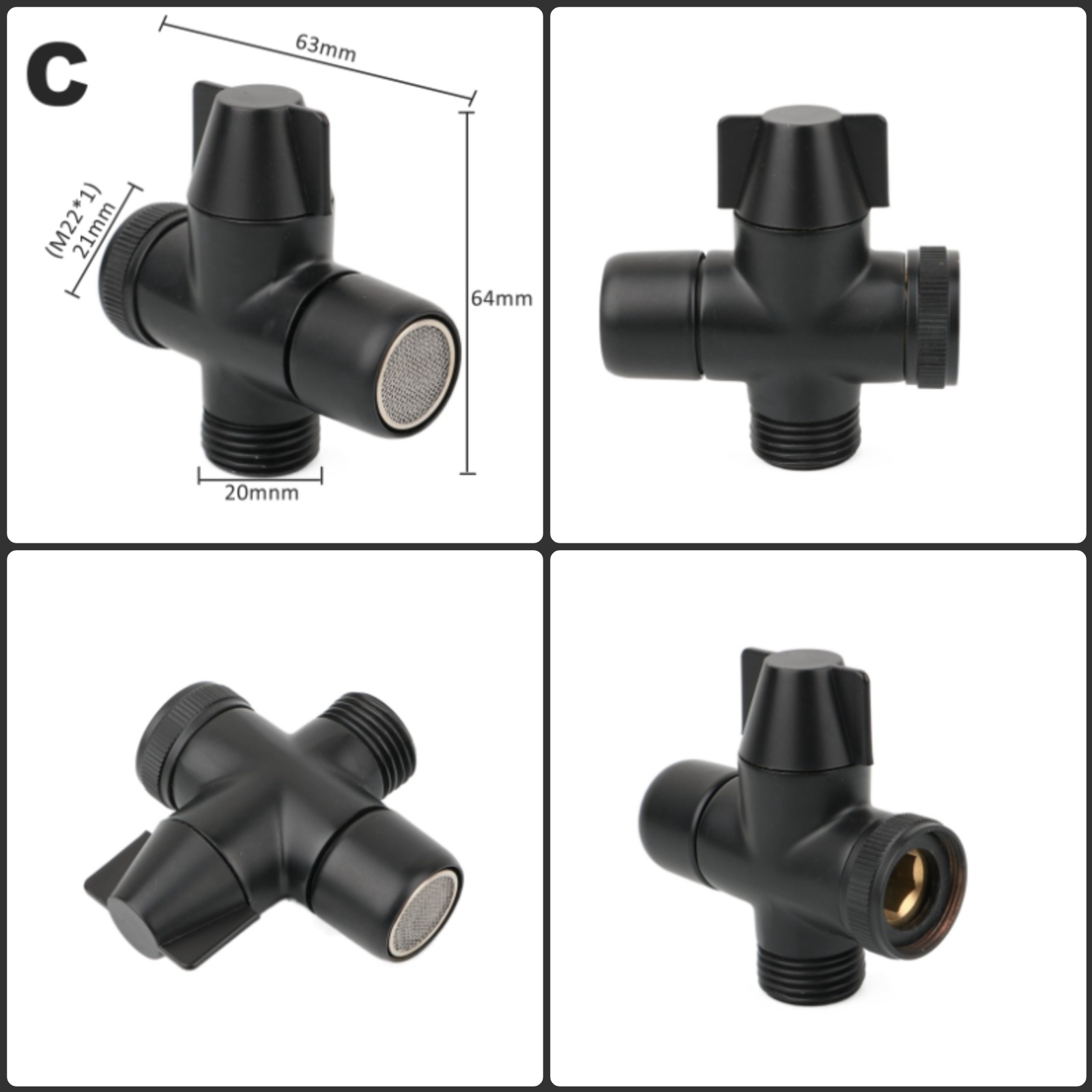 Zwart Messing Douchearm Adapte - Home Kitchen Bathroom Marketing recensie en prijs