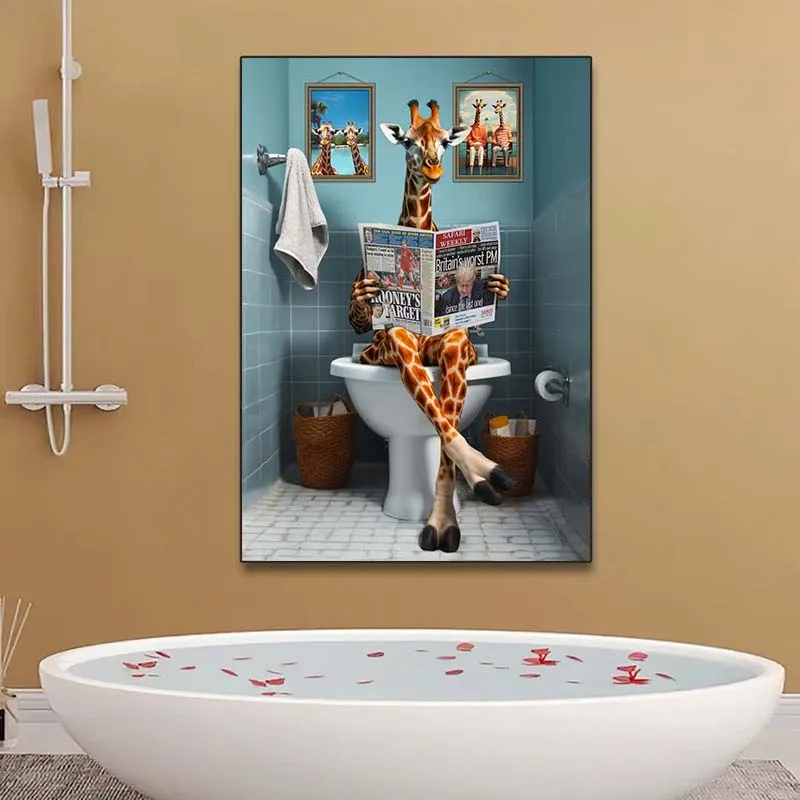 Grappige Dieren Muur Kunst Pos - Home Bathroom Pic recensie en prijs
