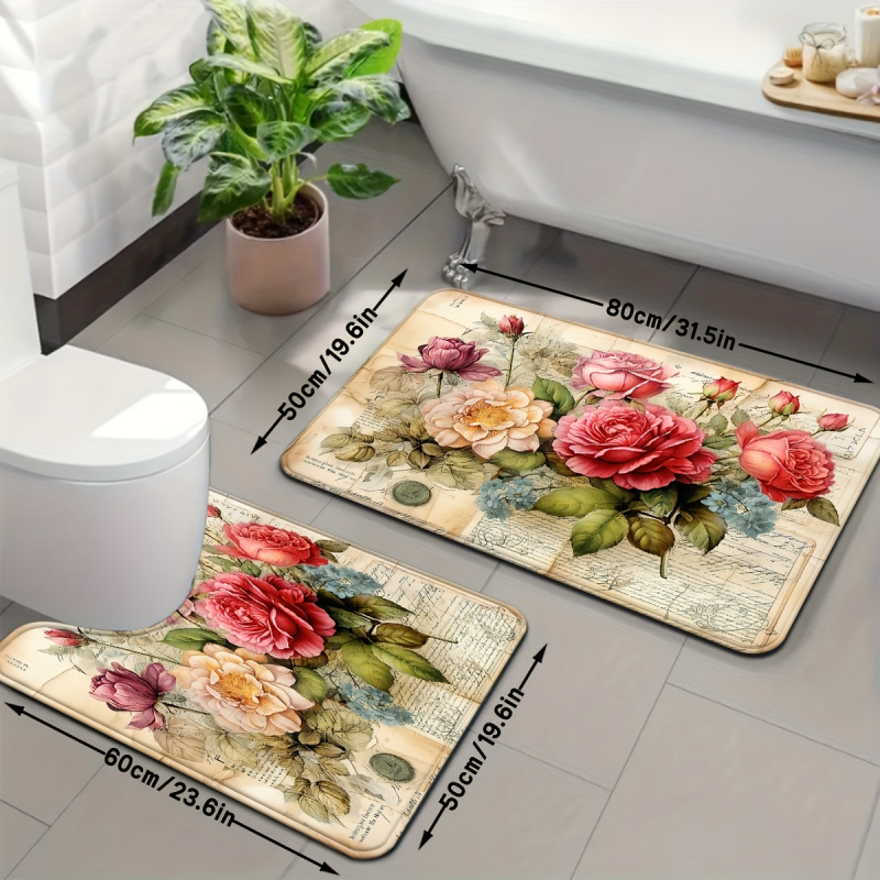 VIKAMA Vintage bloemenbadmat i - Zara Home Bathroom Rug recensie en prijs