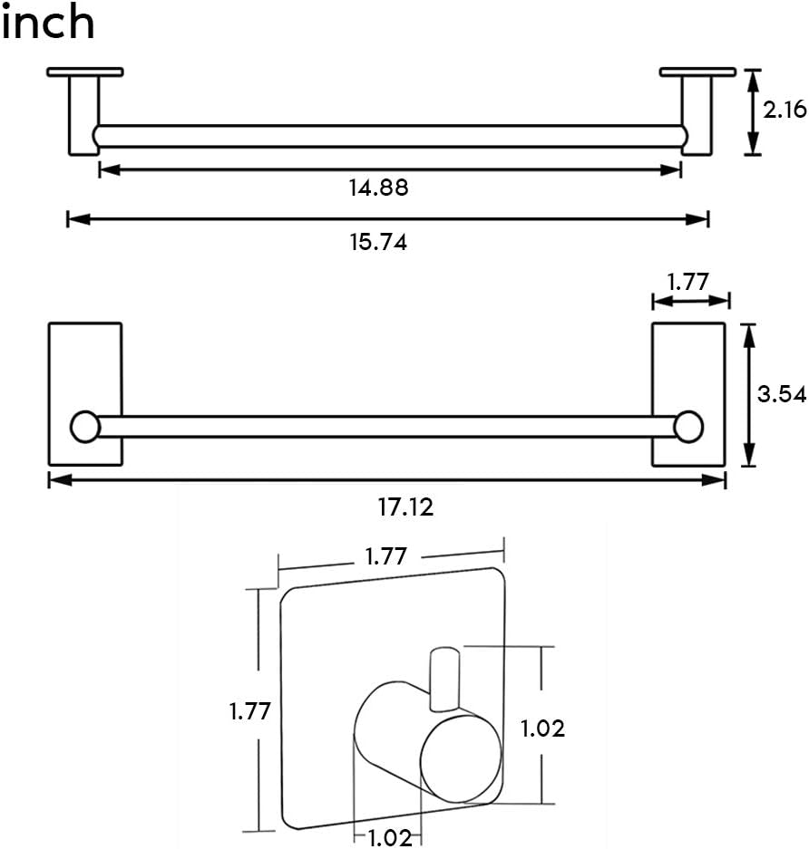 16-inch handdoekhouder met 2 h - Towel Bar Stainless recensie en prijs